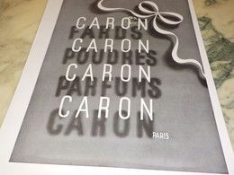 ANCIENNE PUBLICITE PARFUM CARONS CARON  1939 - Zonder Classificatie