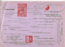 Programme , 1975, Festivals TCHENGIVANE De La Renaissance Du TAO , 2 Scans ,frais Fr 1.55 E - Programme