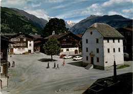 Ernen, Wallis - Gasthaus Rössli, Rathaus Und Tellenhaus (43959) * 1970 - Ernen