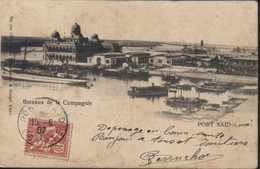 CPA Port Saïd Bureaux De La Compagnie YT Port Said 25 Mouchon Retouché CAD Port S. Egypte 15 5 07 Pour Saigon Indochine - Storia Postale