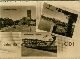 Delcampe - LODI - SALUTI / VEDUTINE - SPEDITA 1951 (6491) - Lodi