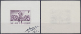 Essai - Type N°1132 "Parti Socialiste Belge" En Violet Sur Petit Feuillet (7 X 5,5cm) Signé Et Daté L. Jansens (1960). - Prove E Ristampe