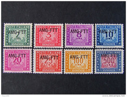 ITALIA Trieste Segnatasse AMG-FTT -1949-54- "Cifra" 8 Val. MNH** (descrizione) - Postage Due