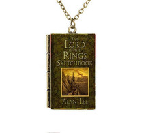 COLLANA LIBRO LORD OF THE RINGS SIGNORE DEGLI ANELLI MAGICO MEDAGLIONE PENDENTE CIONDOLO - Toneel & Vermommingen