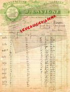33- BORDEAUX- FACTURE J. LAVIGNE- MANUFACTURE CONFECTION POUR DAMES- LINGERIE- JUPONS- 7 PLACE DU PALAIS- 1924 - Textile & Vestimentaire