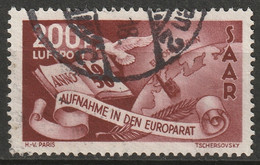 Saar 1950 Sc C12  Air Post Used - Posta Aerea