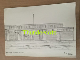 ORIGINELE GROTE TEKENING DOOR PAUL GHYSELEN GHIJSELEN 1993 ROESELARE ST GODELIEVEKERK - Dessins