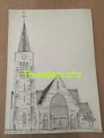 ORIGINELE GROTE TEKENING DOOR PAUL GHYSELEN GHIJSELEN 1993 WIELSBEKE ST LAURENTIUSKERK - Dessins