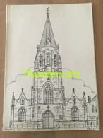 ORIGINELE GROTE TEKENING DOOR PAUL GHYSELEN GHIJSELEN 1993 OOSTENDE KERK VAN O L VROUW ONBEVLEKT ONTVANGEN OSTENDE - Dessins