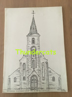 ORIGINELE GROTE TEKENING DOOR PAUL GHYSELEN GHIJSELEN 1992 HERTSBERGE OOSTKAMP KERK VAN ST JAN DE EVANGELIST - Dessins