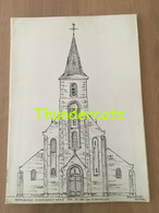 ORIGINELE GROTE TEKENING DOOR PAUL GHYSELEN GHIJSELEN 1992 HERTSBERGE OOSTKAMP KERK VAN ST JAN DE EVANGELIST - Zeichnungen