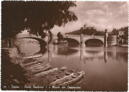 W5680 Torino - Fiume Po - Ponte Umberto I E Monte Dei Cappuccini - Panorama / Viaggiata 1939 - Ponts