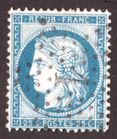 Cérès N° 60B Bleu Fond Ligné - Oblitération Paris étoile 1 - 1871-1875 Ceres
