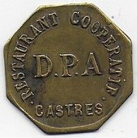 CASTRES -  Restaurant Coopératif  D.P.A. -  25c - Monétaires / De Nécessité