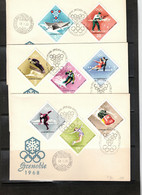 Hungary 1968 Olympic Games Grenoble FDC - Winter 1968: Grenoble