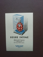 Carte Parfum Parfumkaart Heure Intime Vigny Paris - Modernes (à Partir De 1961)