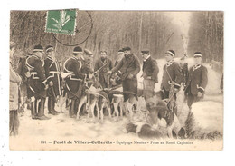 CPA 02 Forêt De VILLERS COTTERETS Equipage Menier Prise Au Rond Capitaine 1909 - Caccia
