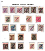 PORT126- PORTUGAL -1910 - SC#: 170-183 - MNG/USED- SHADES. SCV(2005): USD$ 63.00 ++ - Gebraucht