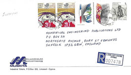 Cyprus 1990 City Centre Limassol Judo French Revolution Registered Cover - Judo