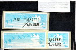 LOT  De 3 Vignettes D'essai - 1981-84 Types « LS » & « LSA » (prototypes)
