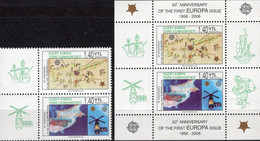 Map EUROPA 2006 Türkei-Cyprus 630/1+ Block 24 ** 14€ Philatelic Bloque Se-tenant Hoja 50 Years CEPT Sheet Bf ZYPRUS - Autres & Non Classés