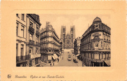 ¤¤  -  BELGIQUE   -  BRUXELLES   -  Eglise Et Rue Sainte-Gudule  -  ¤¤ - Lanen, Boulevards