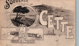 Souvenir De Cette (Sète) Multivues 1923 - Edition P.P. - Souvenir De...