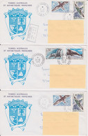 TAAF - 3 LETTRES DE 3 BUREAUX DIFFERENTS POUR LEVALLOIS PERRET 1976 - Colecciones & Series