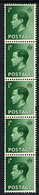 Great Britain 1936 KE8 1/2d Green Vertical Coil Strip Of 5 U/M - Nuovi