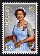 Jersey 1989-95 Queen Elizabeth £2 U/M, SG 491b - Zonder Classificatie