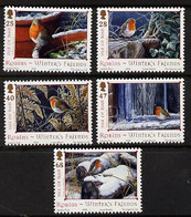 Isle Of Man 2004 Robins - Winter's Friends Perf Set Of 5 U/M SG 1185-89 - Zonder Classificatie