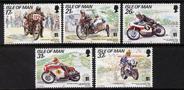 Isle Of Man 1991 80th Anniversary Of TT Mountain Course Perf Set Of 5 U/M SG 478-92 - Unclassified