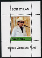 Chartonia (Fantasy) Bob Dylan - Rock's Greatest Poet #1 Perf Deluxe Sheet On Thin Glossy Card Unmounted Mint - Fantasy Labels