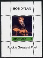 Chartonia (Fantasy) Bob Dylan - Rock's Greatest Poet #3 Perf Deluxe Sheet On Thin Glossy Card Unmounted Mint - Fantasy Labels