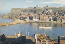 Postcard Whitby East Cliff And Old Town PU 1967 [ Fishing Boats ] My Ref B24541 - Whitby