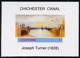 Chartonia (Fantasy) Chichester Canal By Joseph Turner Imperf Deluxe Sheet On Glossy Card Unmounted Mint - Fantasy Labels