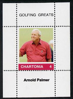 Chartonia (Fantasy) Golfing Greats - Arnold Palmer Perf Deluxe Sheet On Thin Glossy Card Unmounted Mint - Fantasy Labels