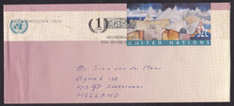 United Nations New York: Stationery Cover To Netherlands, Value Overprint 1 Cent, Cancel Postage Control (minor Creases) - Briefe U. Dokumente