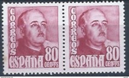 ES1023PAR-L4212TEURESPVACU.España.Spain  Espagne. General FRANCO.1948/54. (Ed 1023**Par) Sin Charnela - Variedades & Curiosidades