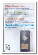 Davo Etikethouders, Porte étiquettes, Label Pockets, Beschriftungstaschen (16 St.) - Approval (stock) Cards