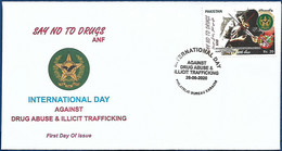 PAKISTAN 2020 FDC FIRST DAY COVER MNH INTERNATIONAL DAY AGAINST DRUG - Pakistán