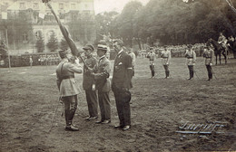 72 Le Mans Revue Des Jacobins Remise Du Drapeau 14 Juillet 1922 Carte Photo Verso Association Des Anciens Combattants - Le Mans