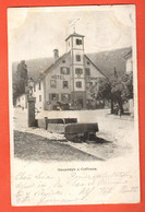 ZBN-13 RARE Geneveys Sur Coffrane  Val-de-Ruz, Hôtel De Commune. Fontaine. Précurseur, Circulé 1904 - Coffrane