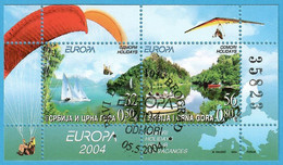 Jugoslawien  2004  Mi.Nr. Block 57 (3198/3199) , EUROPA CEPT - Ferien - Gestempelt / Fine Used / (o) - Usados