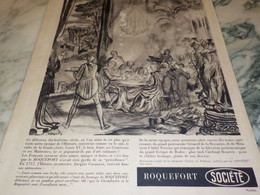 ANCIENNE PUBLICITE FROMAGE SOCIETE ROQUEFORT 1937 - Affiches