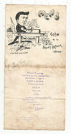 Menu , 1909,  Echo De La SAINT ARTHUR, Illustrateur , J'en Fais Des Ripes, Frais Fr 1.55 E - Menus