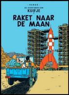 Carte Postale / Postkaart - Kuifje/Tintin - Milou/Bobbie - Haddock - Tournesol - Raket Naar De Maan / Objectif Lune - Philabédés (fumetti)