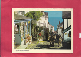 CPM. THE POST OFFICE . CLOVELLY+ 2 DONKEYS ( 2 Anes ) . CARTE NON ECRITE - Clovelly