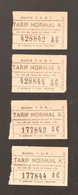 Toulouse 31 Haute Garonne) Lot De 4  Tickets (tramway? Bus?) TCRT Tarif Normal AC (PPP25313) - Unclassified