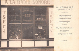 24-BERGERAC- A LA RADIO SONORE- A. HOUDAYER SPECIALISTE T.S F 58 RUE STE- CATHERINE - Bergerac